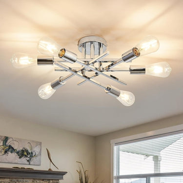 6-Lights Semi Flush Mount Ceiling Light